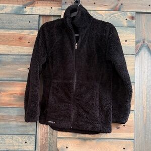Avalanche Black Plush Zip-Up Jacket